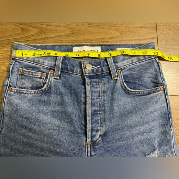 Aritzia Denim Forum The Arlo Hi-Rise Straight Distressed Jeans Size 25 - Picture 9 of 11